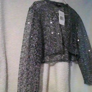 marina gray sparkly shoulder shroud
